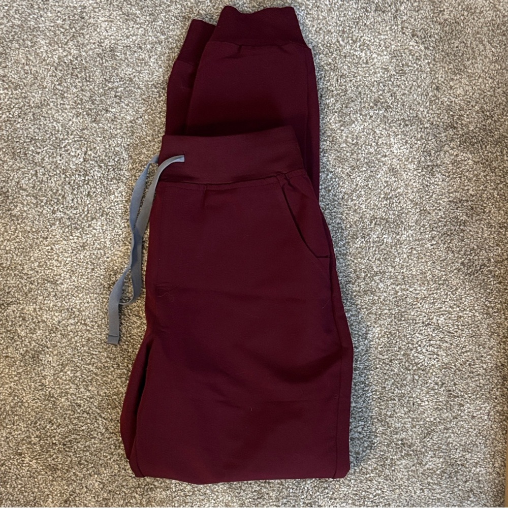 Women’s Maroon Jogger Scrub Pants